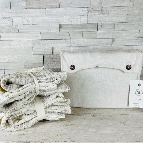 Southern Living Other - Southern Living Aiden LINEN DUVET COVER KING Bundle w/Whitney Sham Set